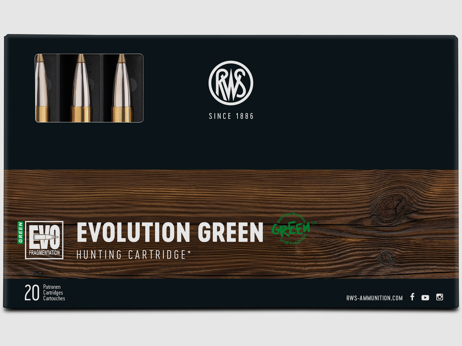 RWS 7x65R EVO Green 8,2g Bleifreie Büchsenpatronen
