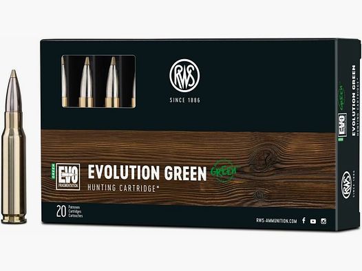 RWS EVO GREEN 9g/139grs - 20 pièces .308Win; .308 7,62x51mm