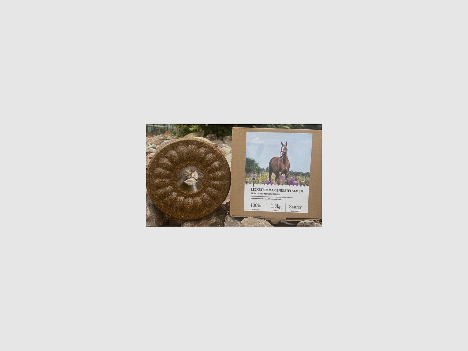 Pierre à lécher pour Chevaux et Poneys Graines de Chardon-Marie 1,8 kg