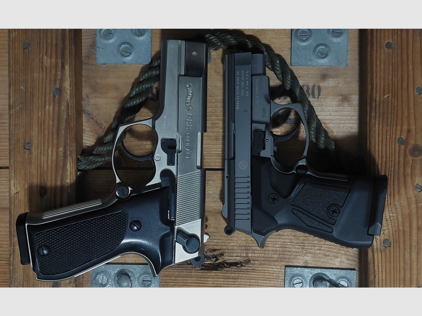 WALTHER P88 und ZORAKI 914 9 mm Schreckschuss keine Walther Glock HW94 Colt