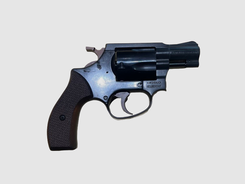WEIHRAUCH HW 37 -. REVOLVER À BALLES À BLANC - NOIR - POIGNÉE EN BOIS - 9MM R.K., image 3 sur 3
