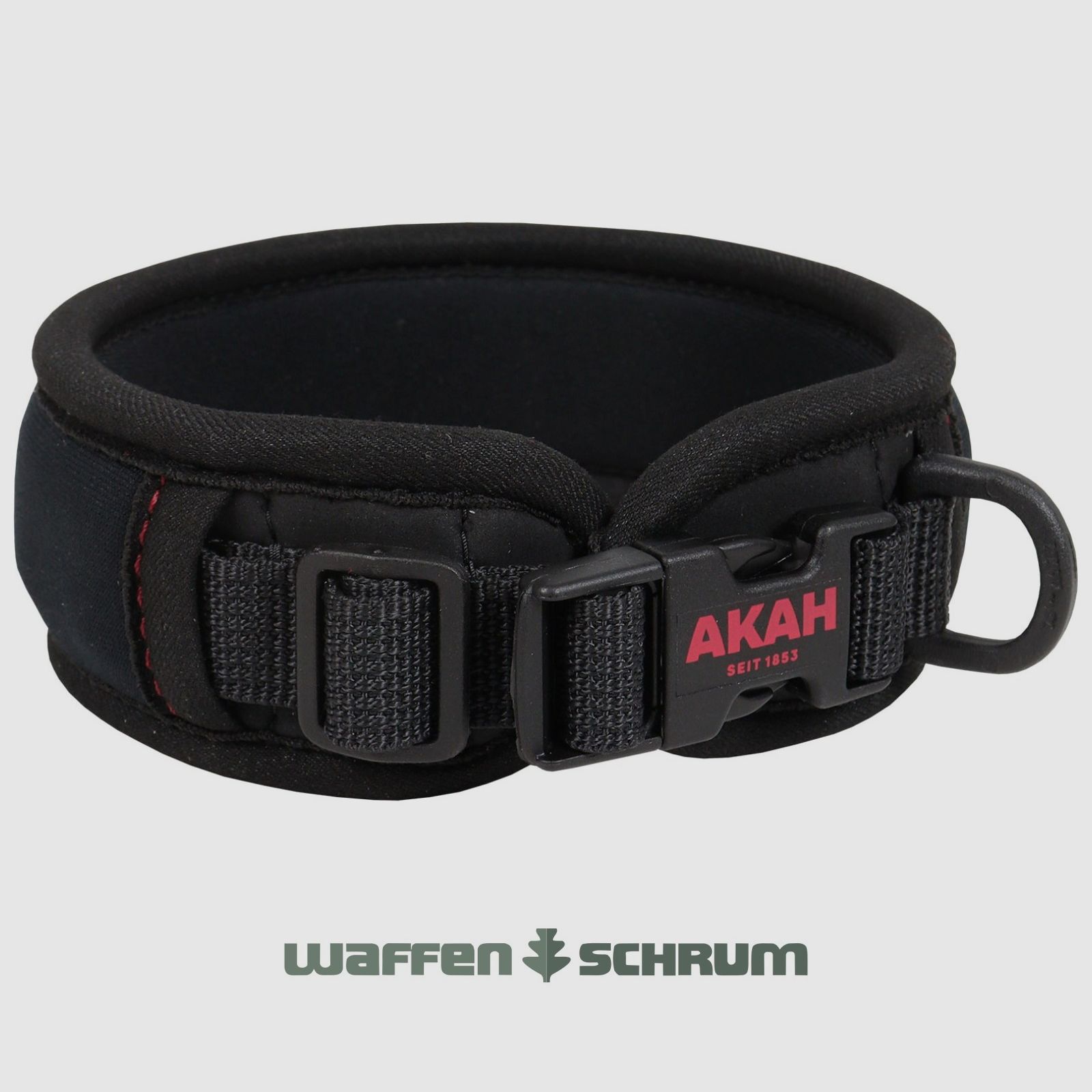 AKAH Neopren Halsung Comfort Serie - Schwarz Kunststoff-Schnellverschluss