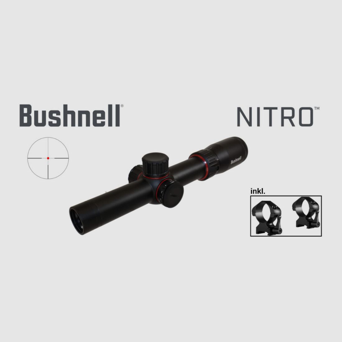 Pacchetto completo Brenner BR20 Polymer .30-06Spring. con Bushnell NITRO 1-6x24