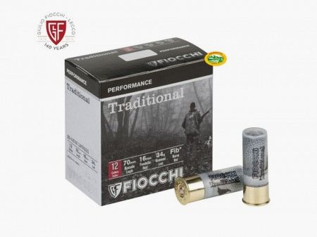 FIOCCHI Patronen TRADITIONAL Filz Kal.12 gr.34 pb.8