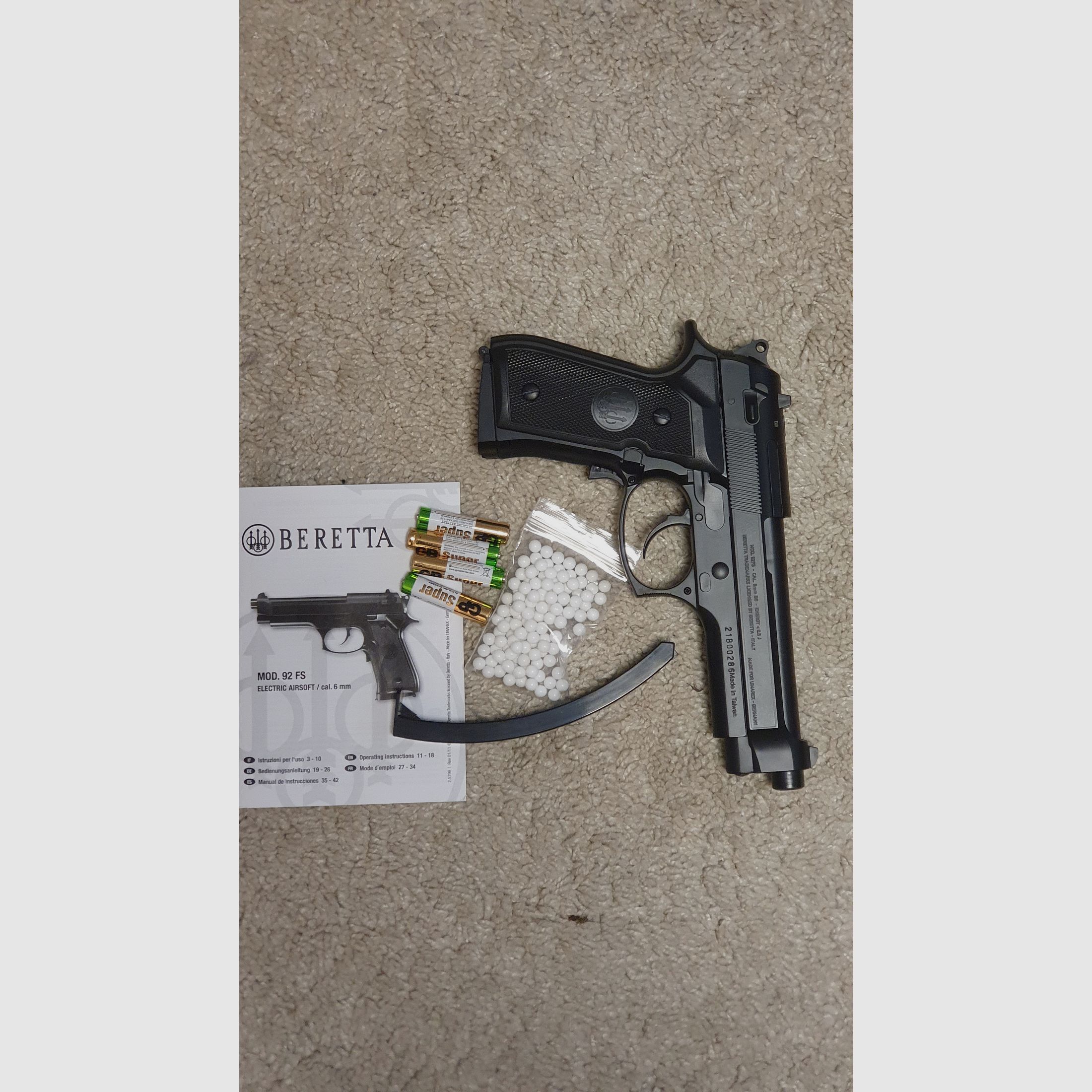 Beretta M92 FS Electric Airsoft Pistol 6 mm BB (P14)