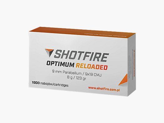 9x19 Shotfire CMJ Optimum Open Reloaded 123gr/7,9g