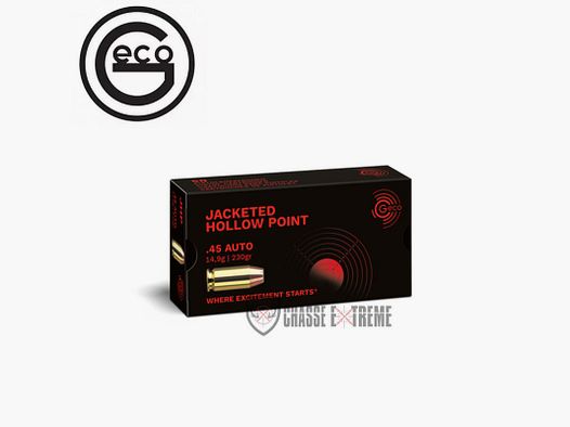 50 cartucce GECO cal 45 Auto 230gr JHP