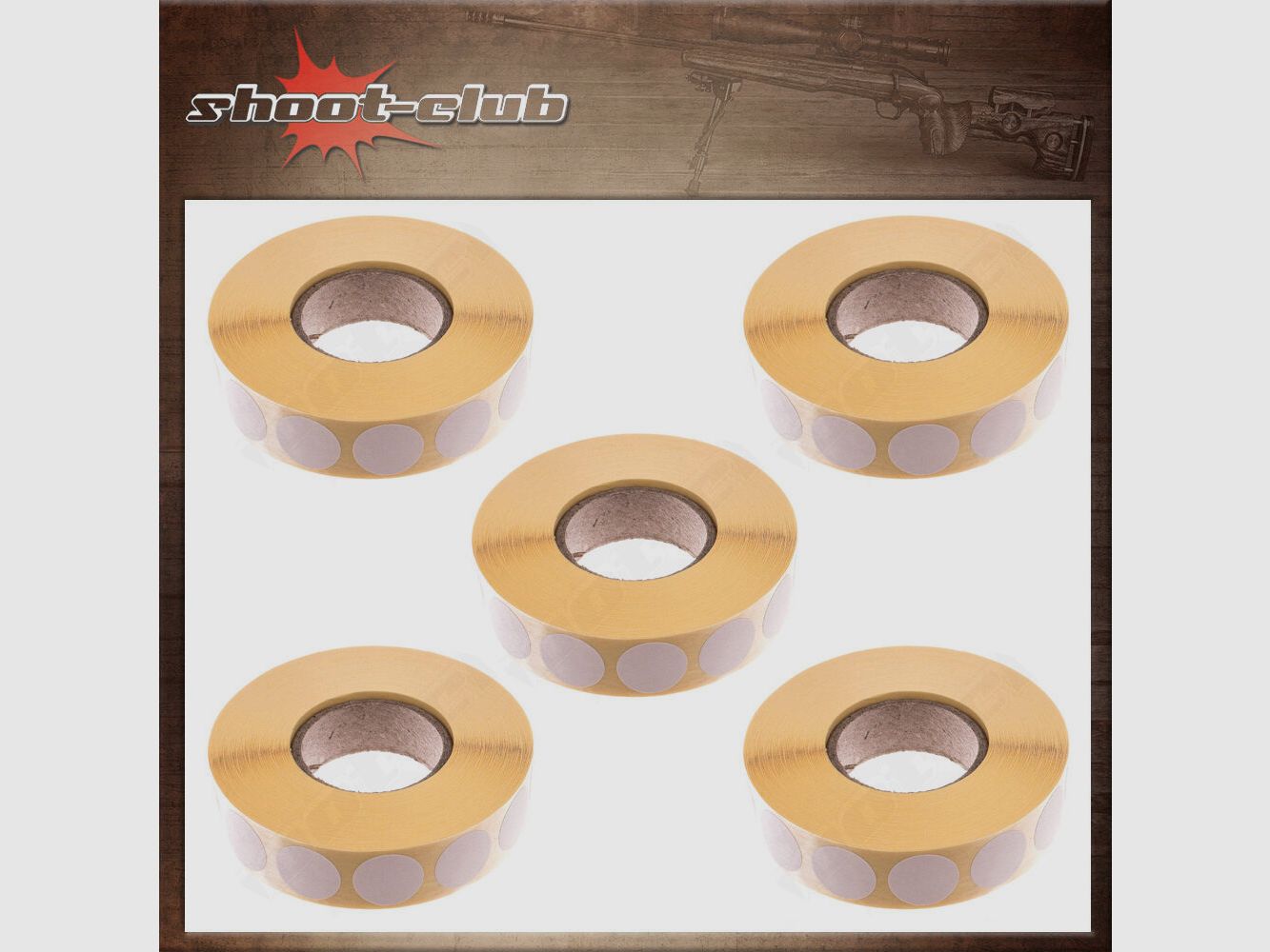 shoXx shooting plaster white 19mm self-adhesive - 10000 pieces