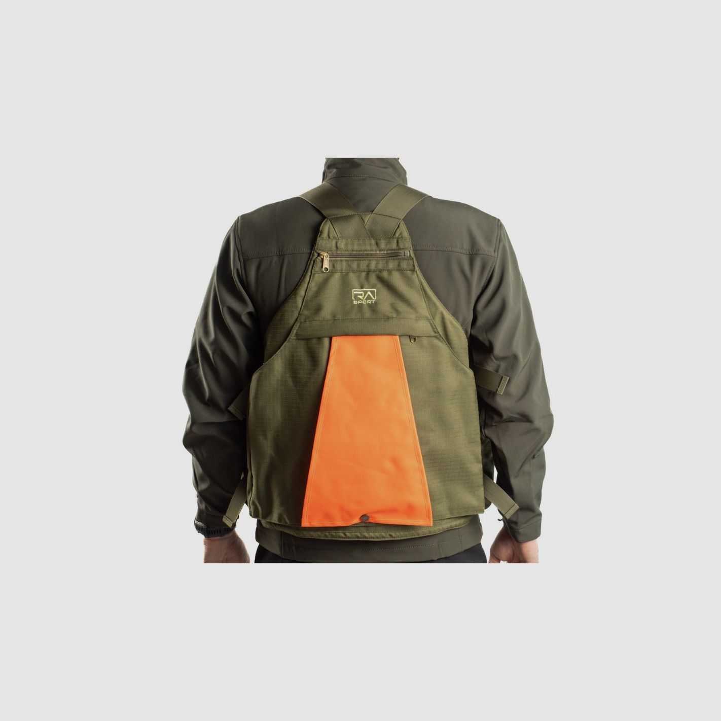 Weste Dreifach Nylon Grün und Orange für die Jagd Ra Sport, Bild 3 von 3