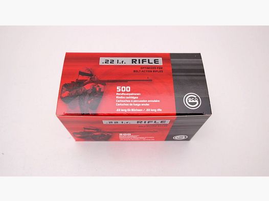 Geco 500 strzałów Geco Rifle .22lfB 40 grain 2,6 gram ołowiana głowa