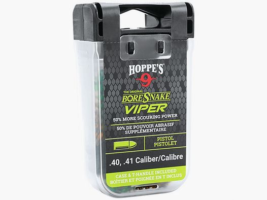 HOPPES BoreSnake Viper para pistola calibre 40-41 con estuche Den