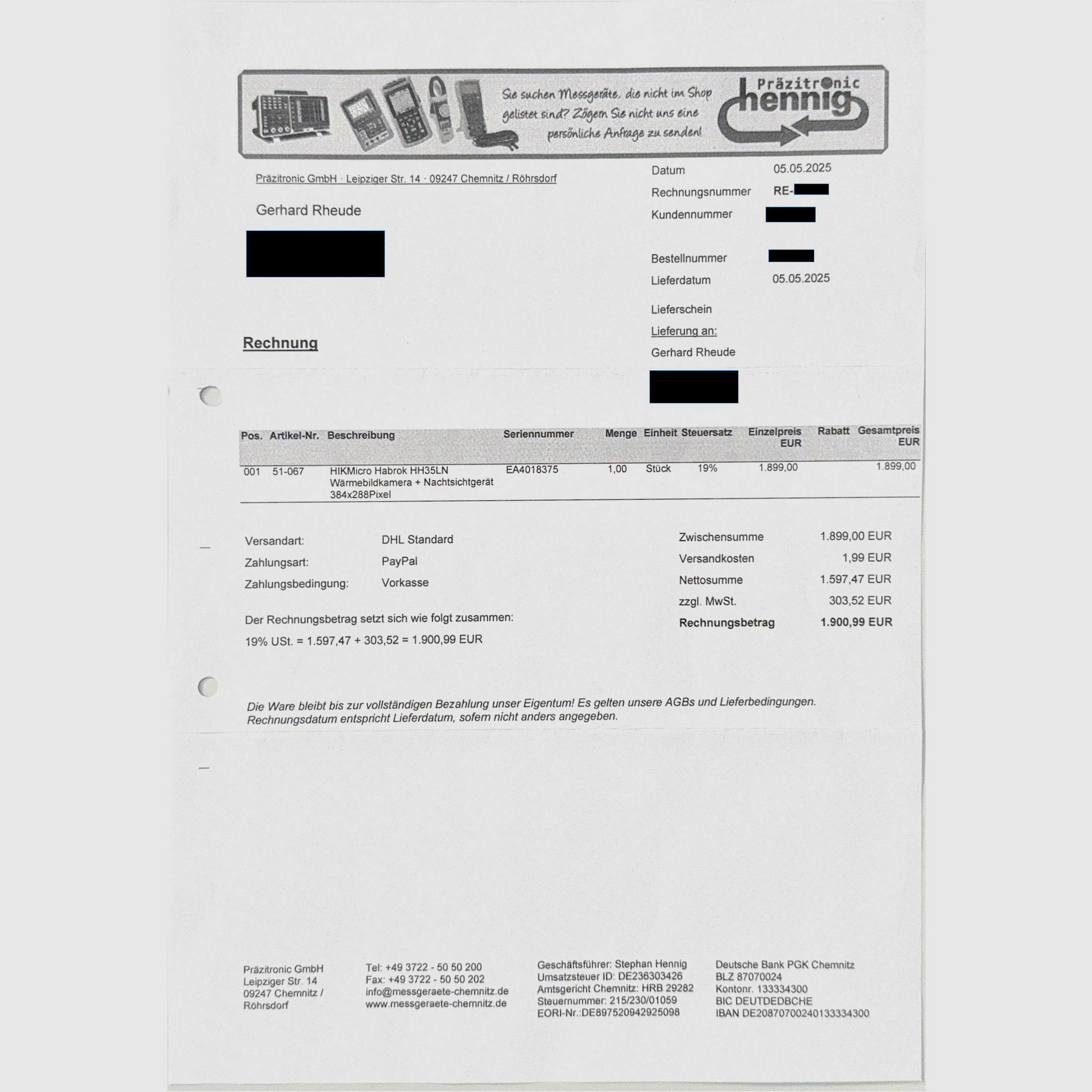 HIKMicro Habrok HH35LN Wärmebild und Nachtsichtgerät