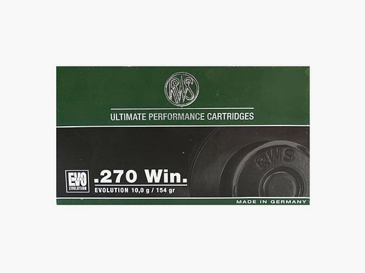 RWS .270 WIN EVO GREEN 6,2g/96grs Büchsenpatronen Bleifrei