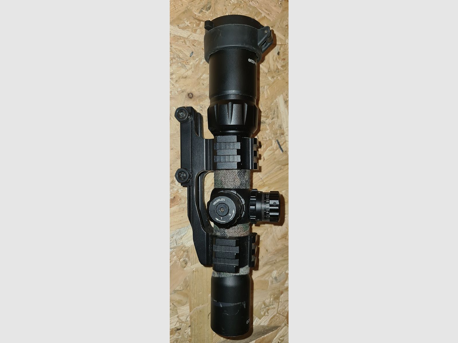 ZIELFERNROHR SNIPER LEUCHTABSEHEN PAINTBALL SOFTAIR AIRSOFT NERF RENNACTMENT  MUSTANG 1,5 - 4x30 GEBRAUCHT 
