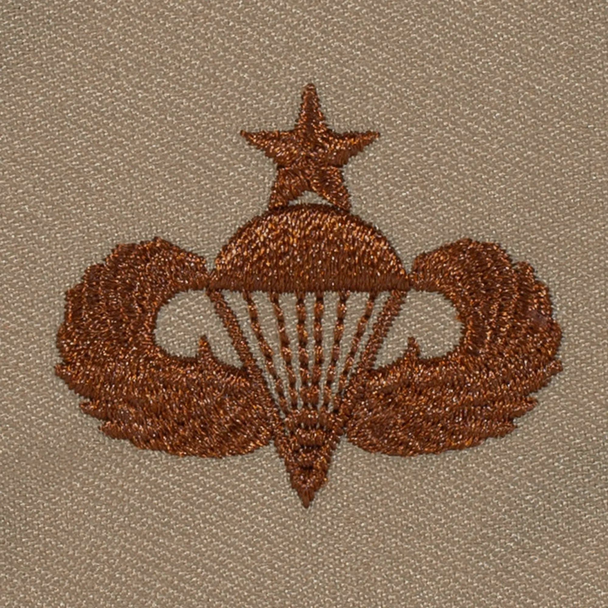 Unbekannt Abzeichen US Senior Parachutist Textil desert