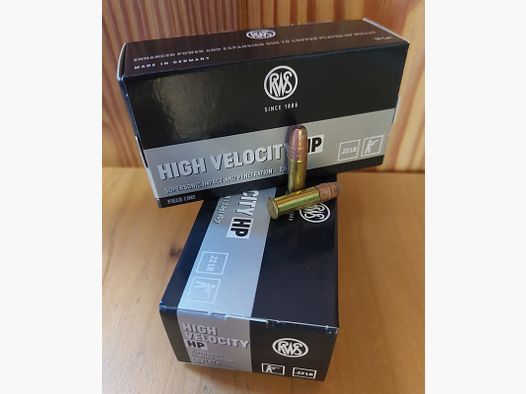 CARTUCCIA PER ARMA RIGATA RWS HIGH VELOCITY HP CAL 22 LR 40 GR