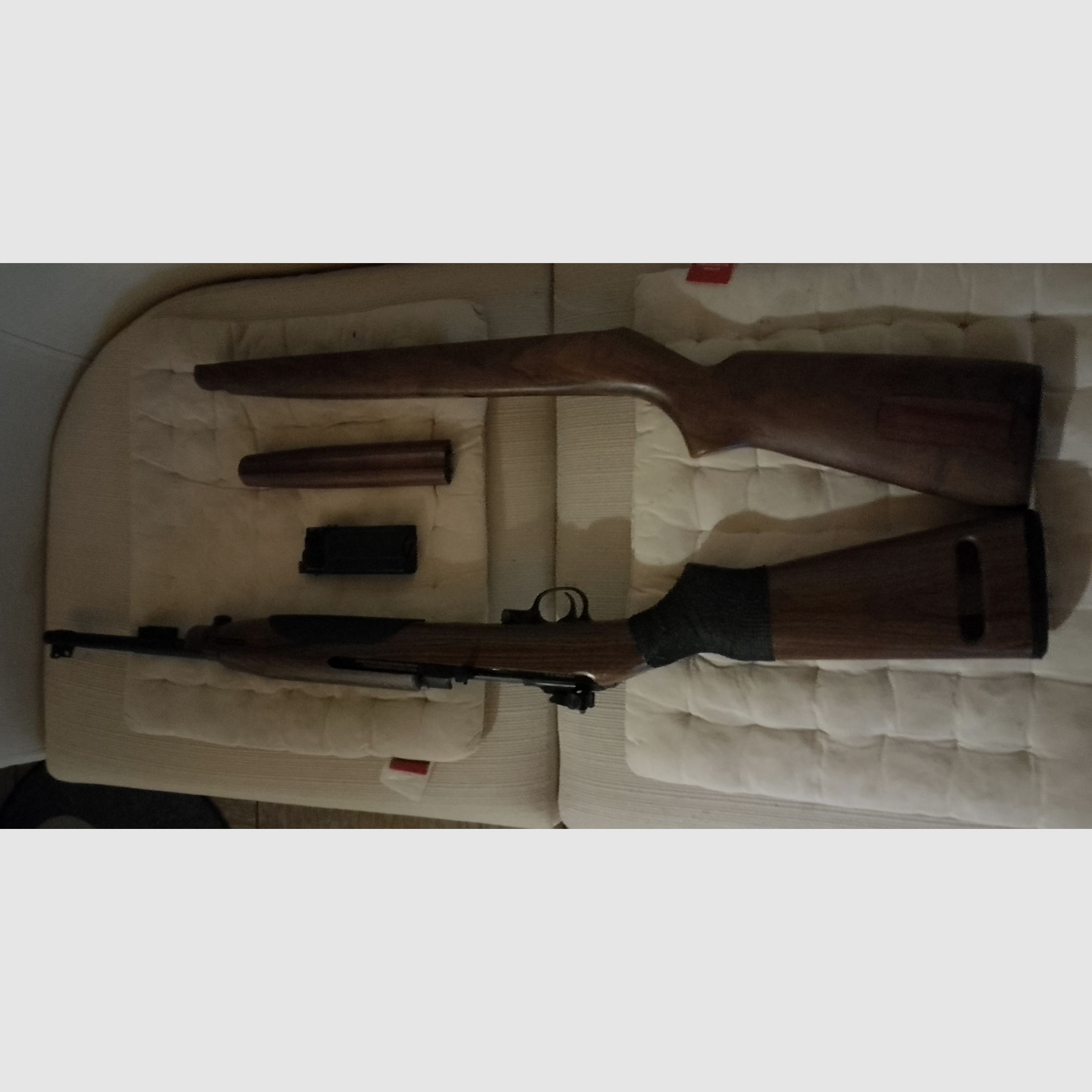  fucile ad aria compressa co2 m1 carbine Springfield 4,5mm .177 + accessori calcio in legno bersagli pallini in acciaio bb's set calcio in legno 30m1 