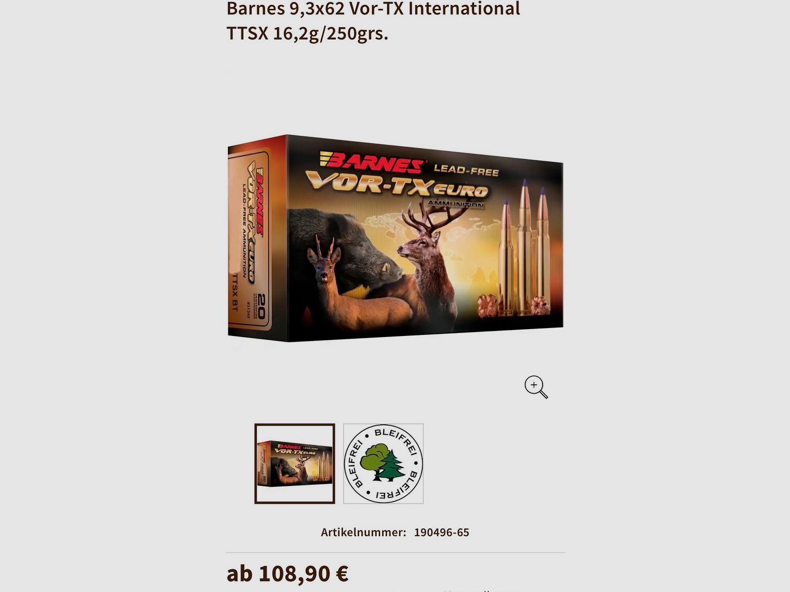 Barnes 9,3x62 43 strzały