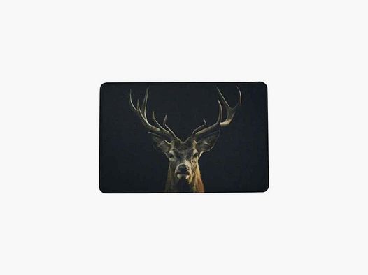 Red deer doormat 75x50cm black