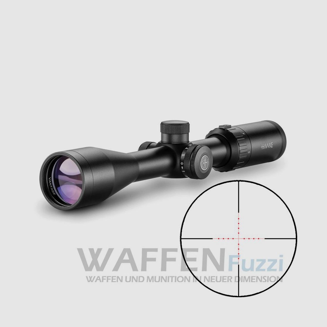 Hawke Vantage 3-9×40 geëtste MilDot kruis 5 helderheidsniveaus