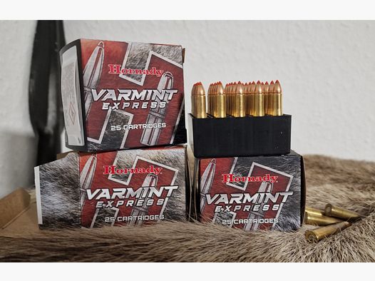 Munitions .22 Hornet 75 coups Hornady Varmint Express V-Max 2,3g/35gr
