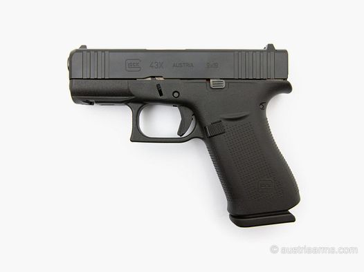 Glock 43X, neuwertige Gebrauchtwaffe, 9 x 19 mm