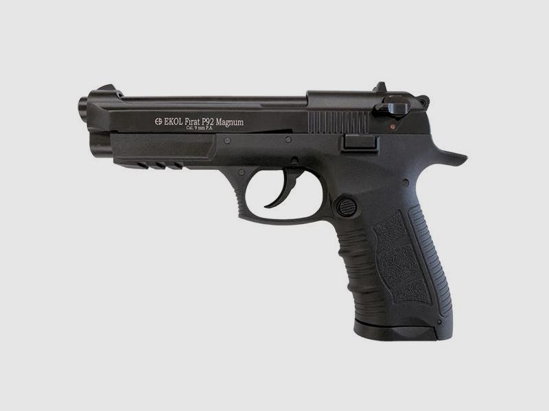 Ekol P92 Magnum SCHWARZ Schreckschusspistole Kaliber 9mm P.A.K #Kratzer am Lauf