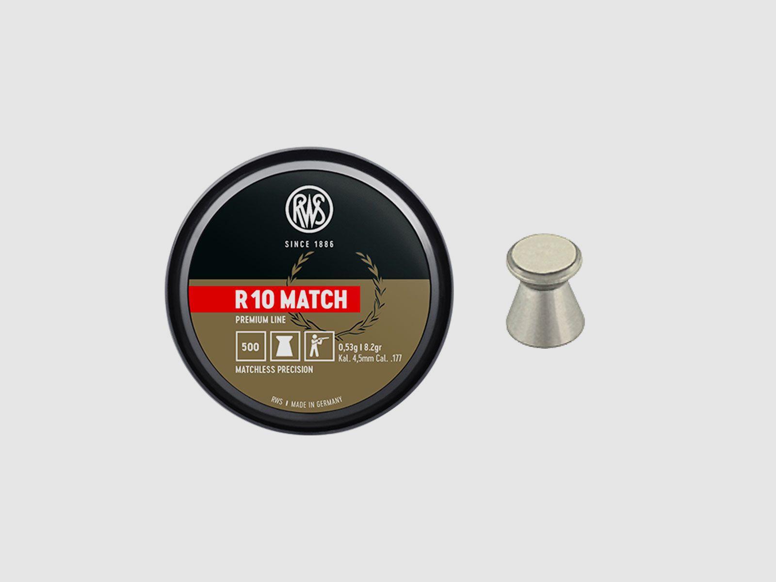 RWS – R 10 MATCH PREMIUM LINE 4,5MM 0,53G/8,2GR (500 STK)