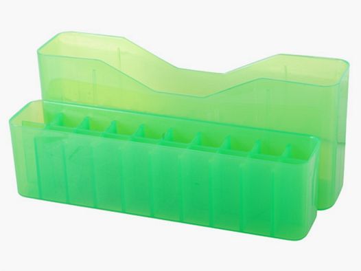 MTM scatola per cartucce J-20-MLD-16 verde trasparente con coperchio per 20 cartucce .45-70 e altre.