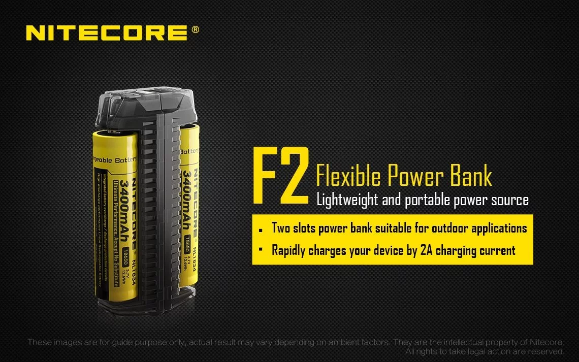 Powerbank Nitecore F2 (LAT/NITECORE F2), afbeelding 2 van 2