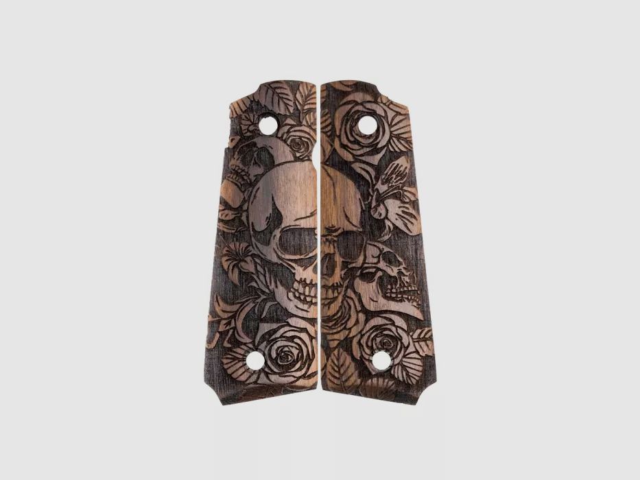 Plaquettes bois pour Taurus PT1911 Skull MBT, image 1 sur 5