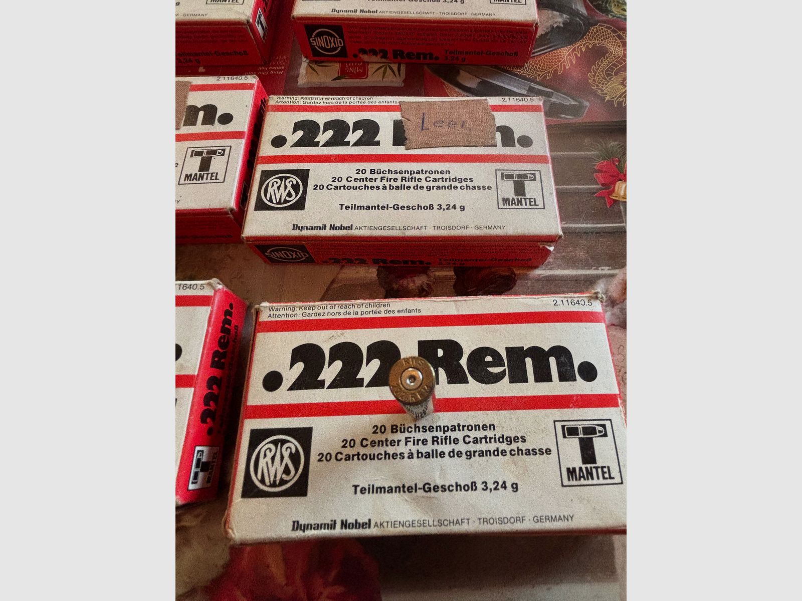 149 Bossoli vuoti espulsi RWS .222