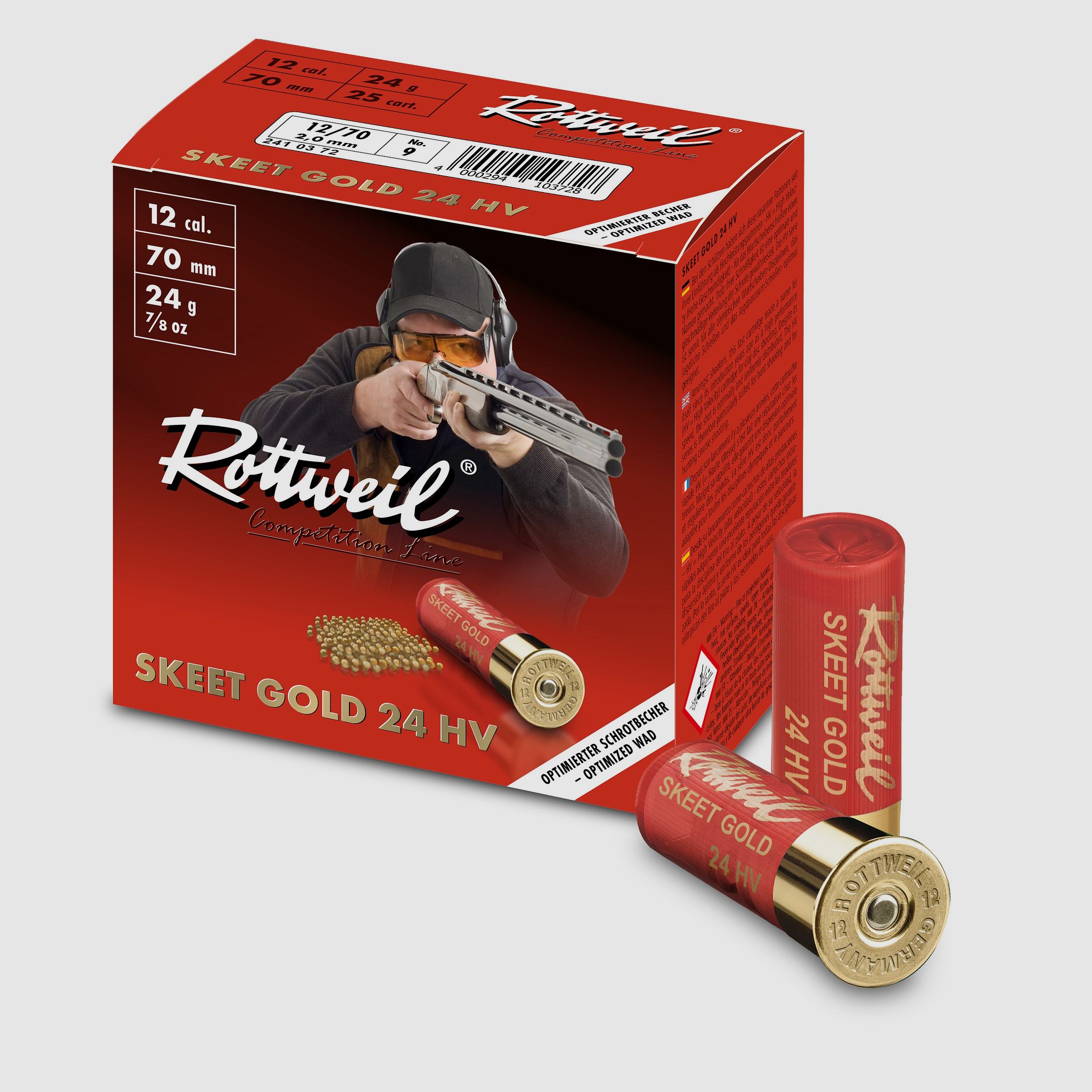 Rottweil Skeet Streu Gold 24HV 12/70, 25 Patronen