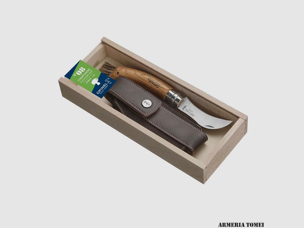 COLTELLO – OPINEL – N.8 CHAMPIGNONS (INOX) + FODERO (04993), immagine 2 di 4