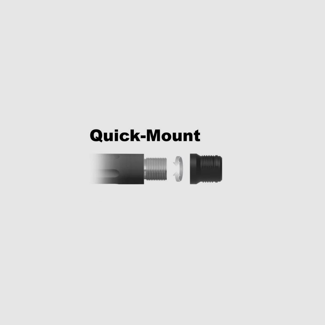 Svemko Zubehör f. Schalldämpfer Quick Mount Adapter M19x1 f. Quick-Mount-Schalldämpfer