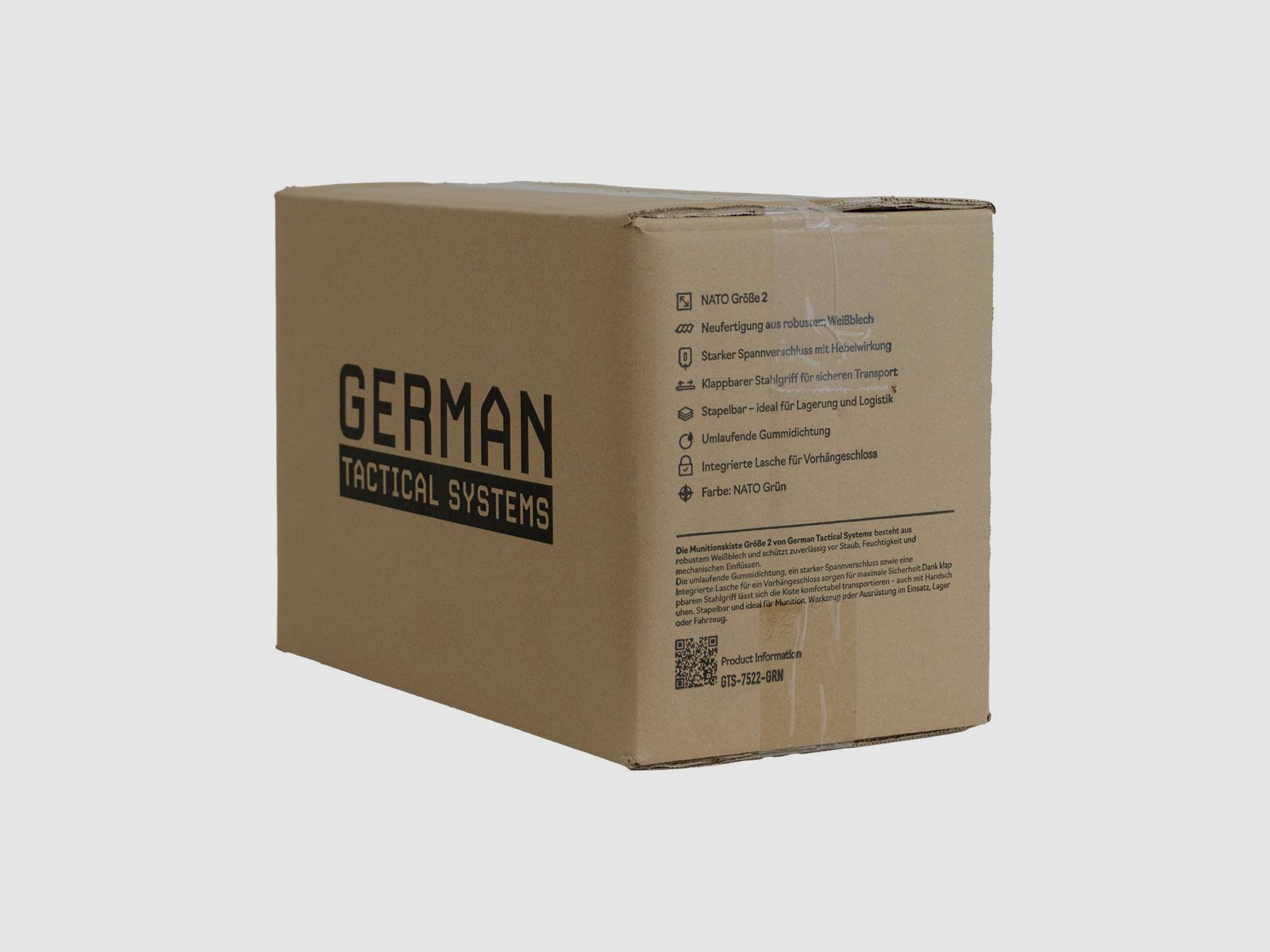 GERMAN TACTICAL SYSTEMS BW Boîte à munitions – Taille NATO 2 (12,7 mm / .50 Cal), image 4 sur 5
