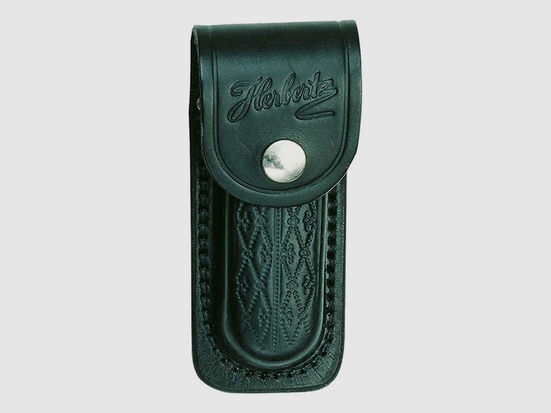 Messer Etui fĂĽr Messer mit HeftlĂ¤nge 13 cm Leder schwarz geprĂ¤gt