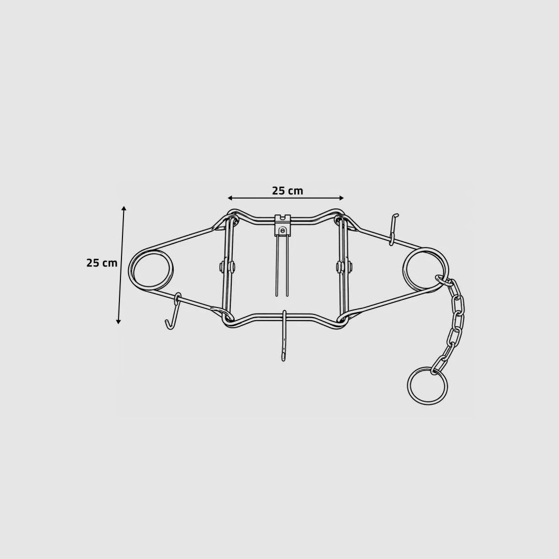 Dubbele veer val X 25 × 25 cm PHE, afbeelding 4 van 6