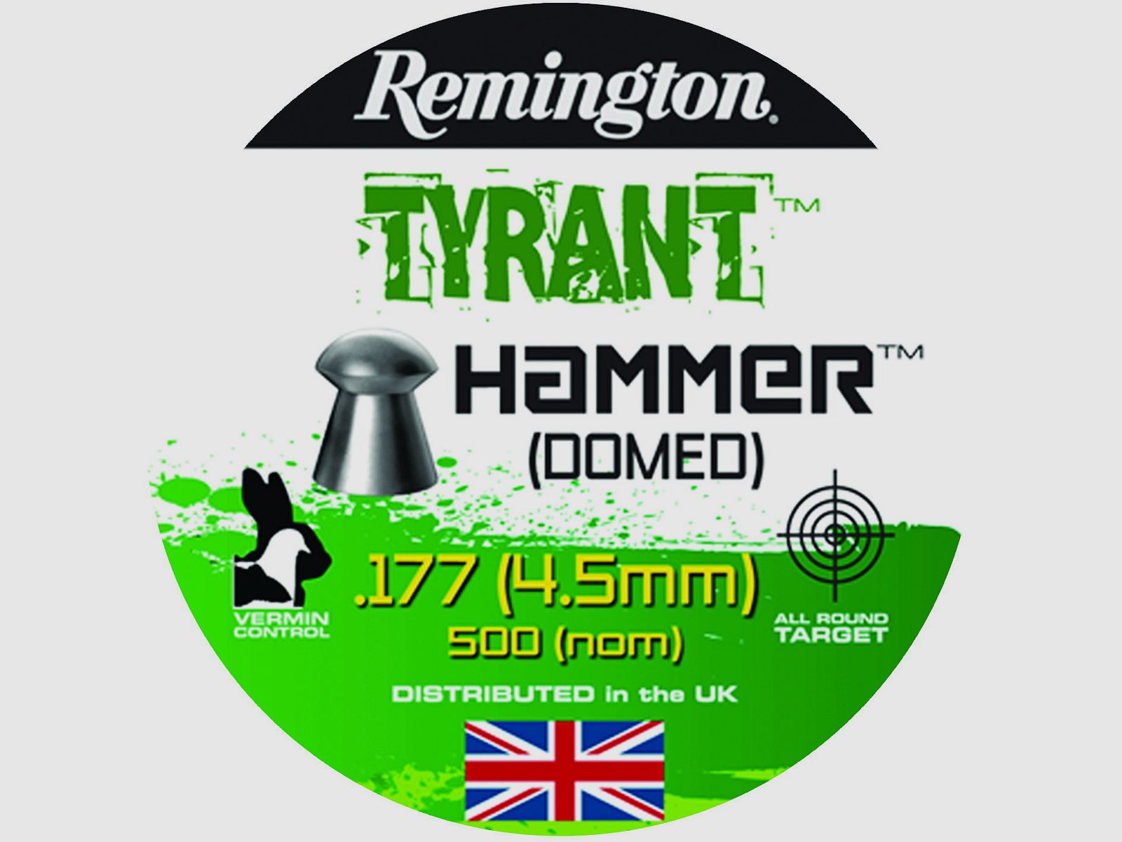 Remington Tyrant Hammer Domed Cal. .177 / 4,5mm, 500 colpi