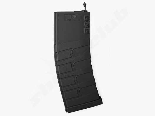 G&G Magazin für M4/M16/AR15 - MidCap 120 Schuss, Black