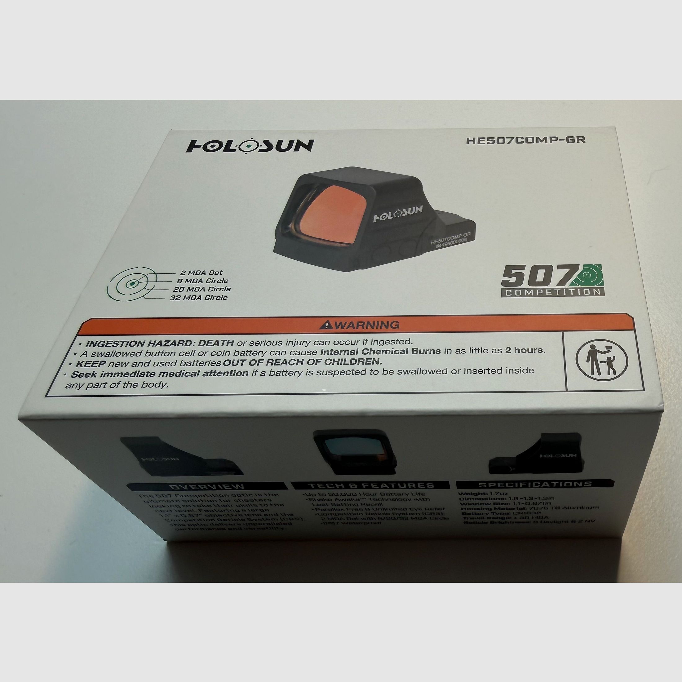 Holosun HE 507 COMP - GR, red dot sight - Green - LIKE NEW