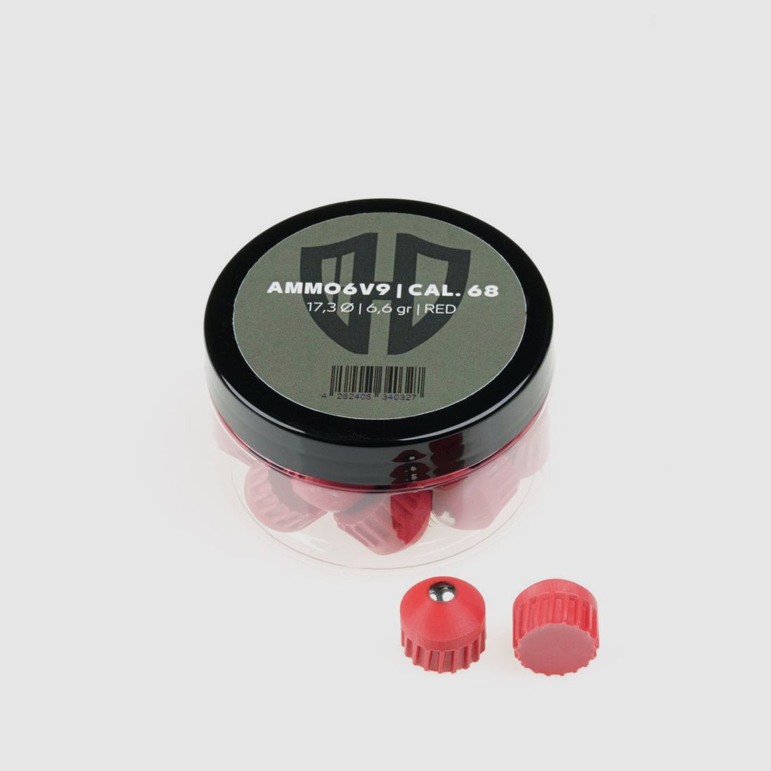 Munition Ammo6v9 | HDR.68 | Rot 6,6g | POLYURETHAN | Cal. 68