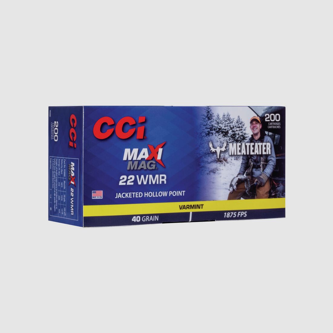 CCI Maxi-Mag Meat Eater .22 WMR 40GR JHP 200 cartucce