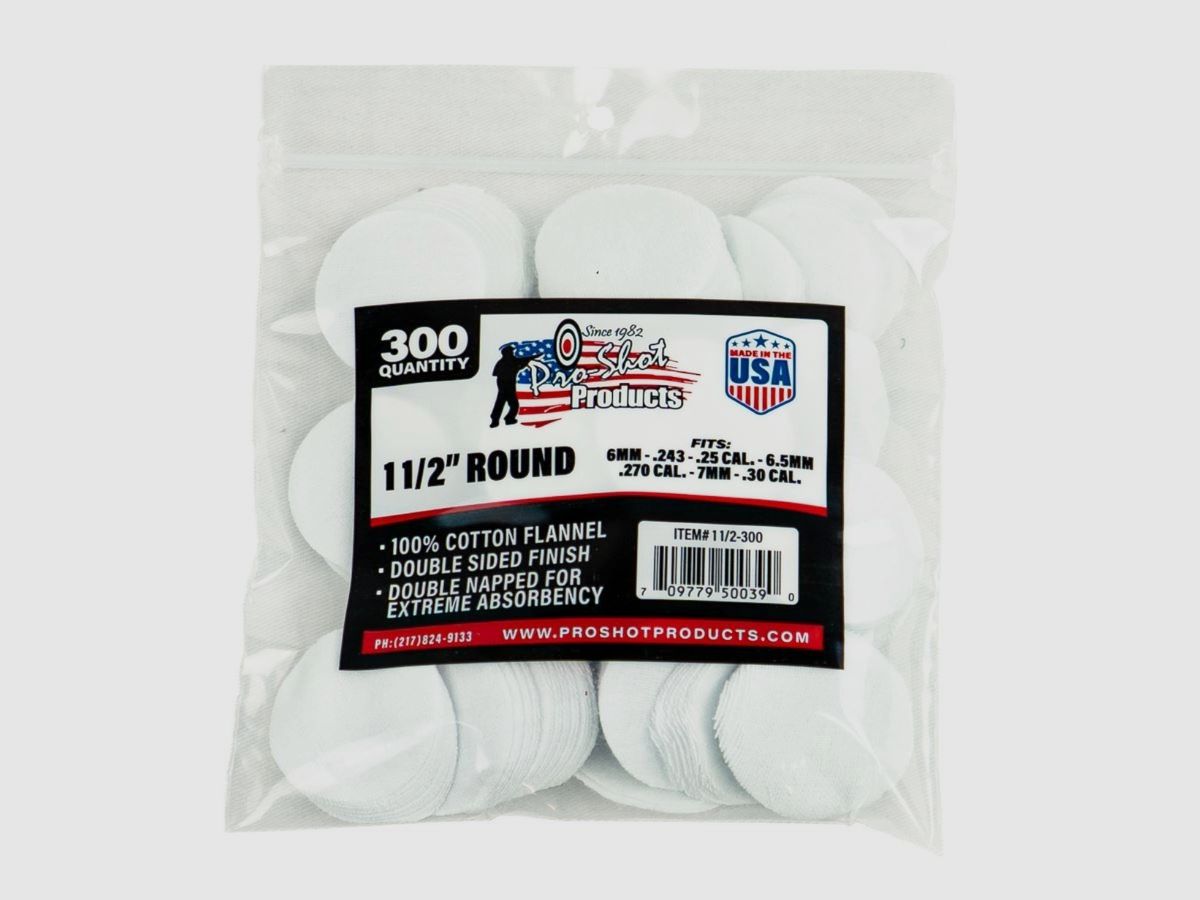 300 Patches 1 1/2" Rund 6mm bis .30/7,62mm
