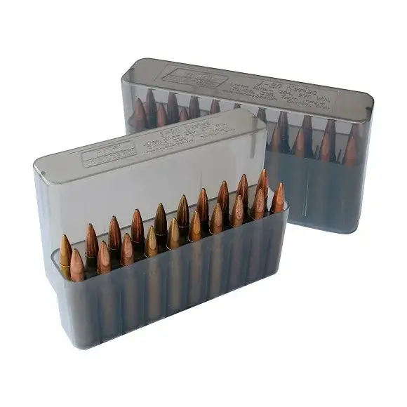 Aufbewahrungsbox für 20 Jagdpatronen Kaliber 300Win Mag, 7mm Rem Mag