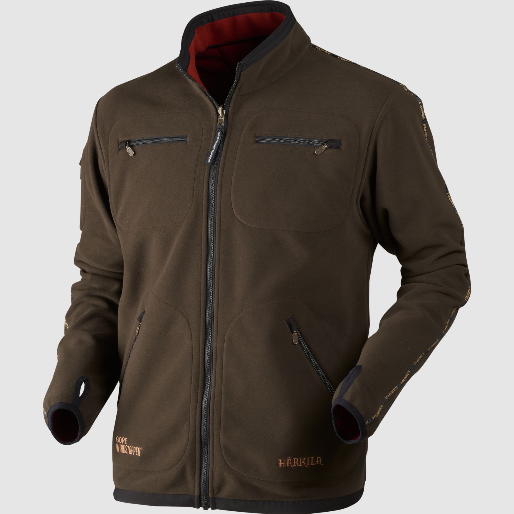 Härkila Kamko Fleecejacke Burnt Orange/ Shadow Brown