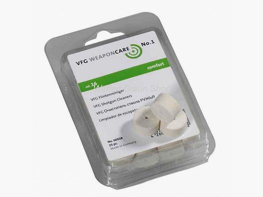 VFG Flintenreiniger "comfort" .16 Flinten-Filzreiniger aus Wollfilz. Inhalt pro Packung = 25 Stück