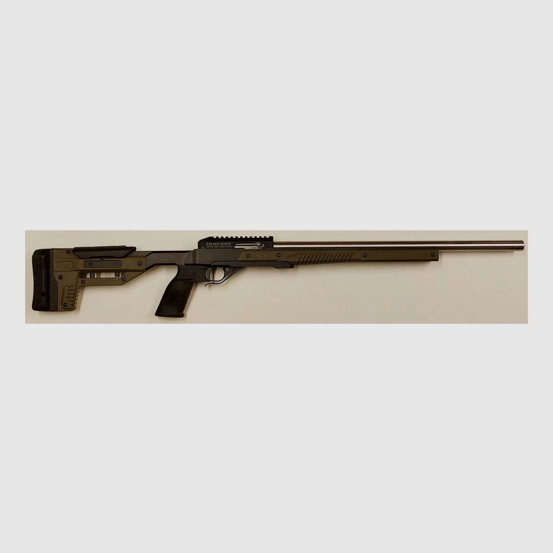 Schwaben Arms GmbH - Novedad - SAR 10/22 MATCH rifle semiautomático, calibre .22L.R., con cañón bull y culata MDT ORYX
