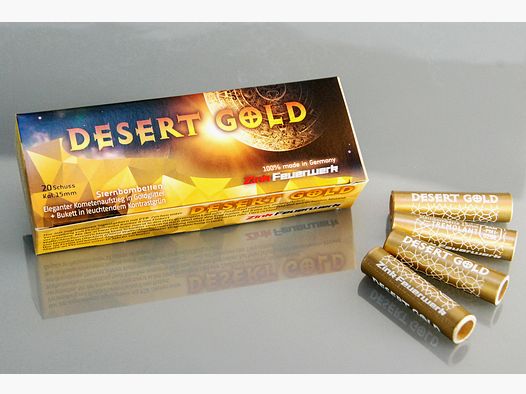 Zink Signal Feuerwerk Desert Gold, 20 Schuss