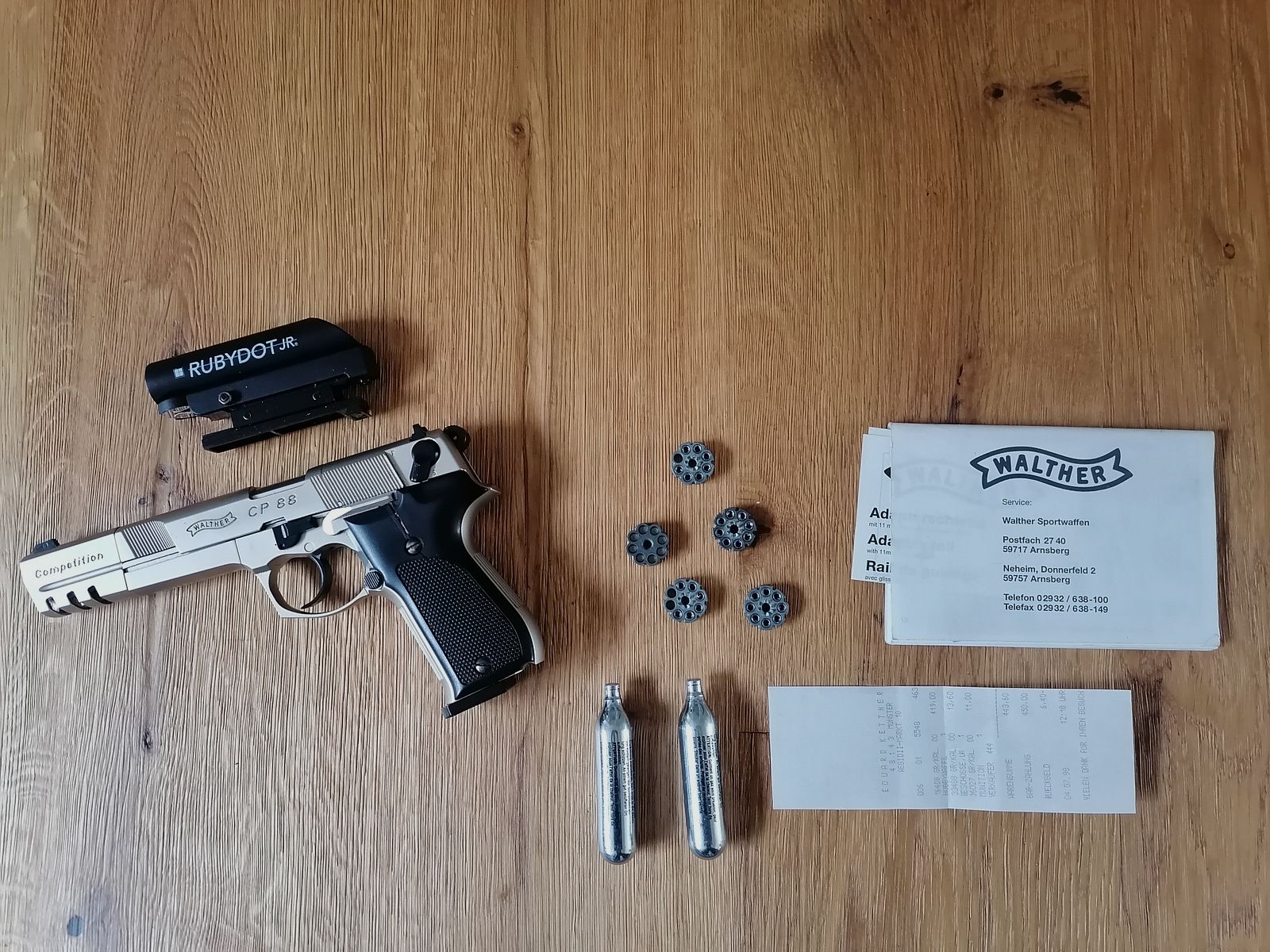 Rarität :Luftpistole Walther CP 88 Competition, CO2, gebraucht
